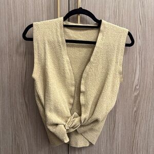 Jacquemus wrap kitted top - Light Brown crop top